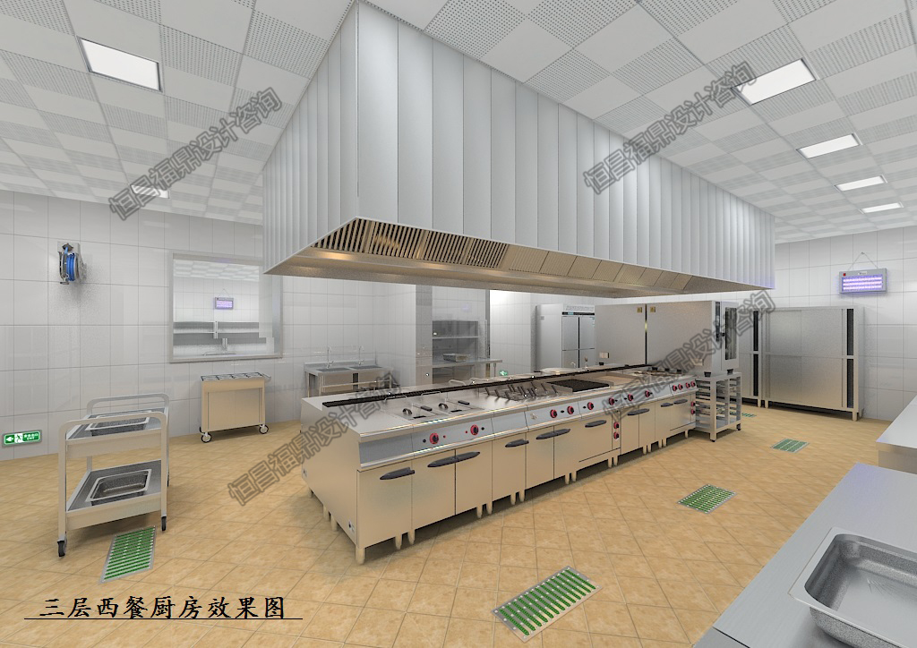 西餐厨房效果图
