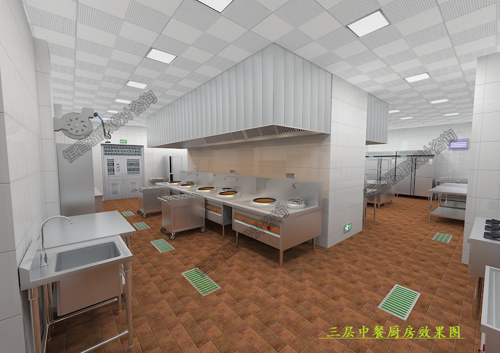 中餐厨房效果图3